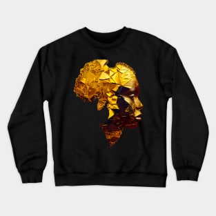 African Woman With Golden  Africa Afrocentric Crewneck Sweatshirt